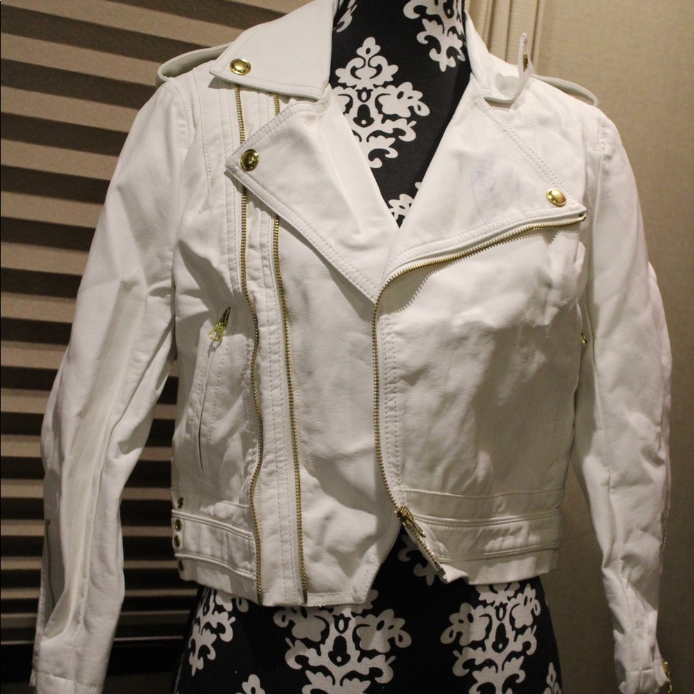 B hip white jacket pleather I believe